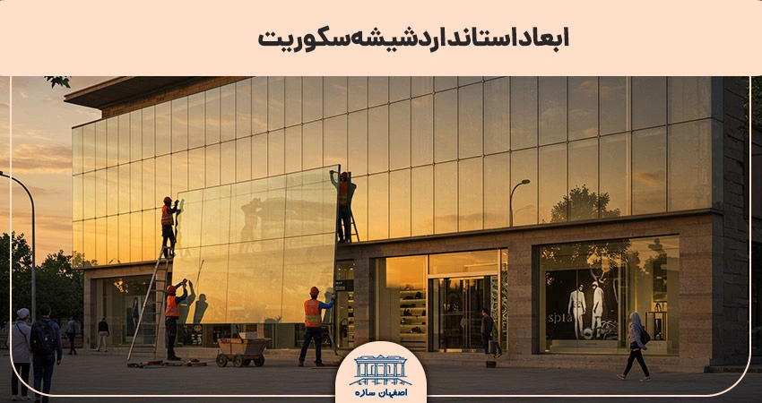 ابعاد استاندارد شیشه سکوریت